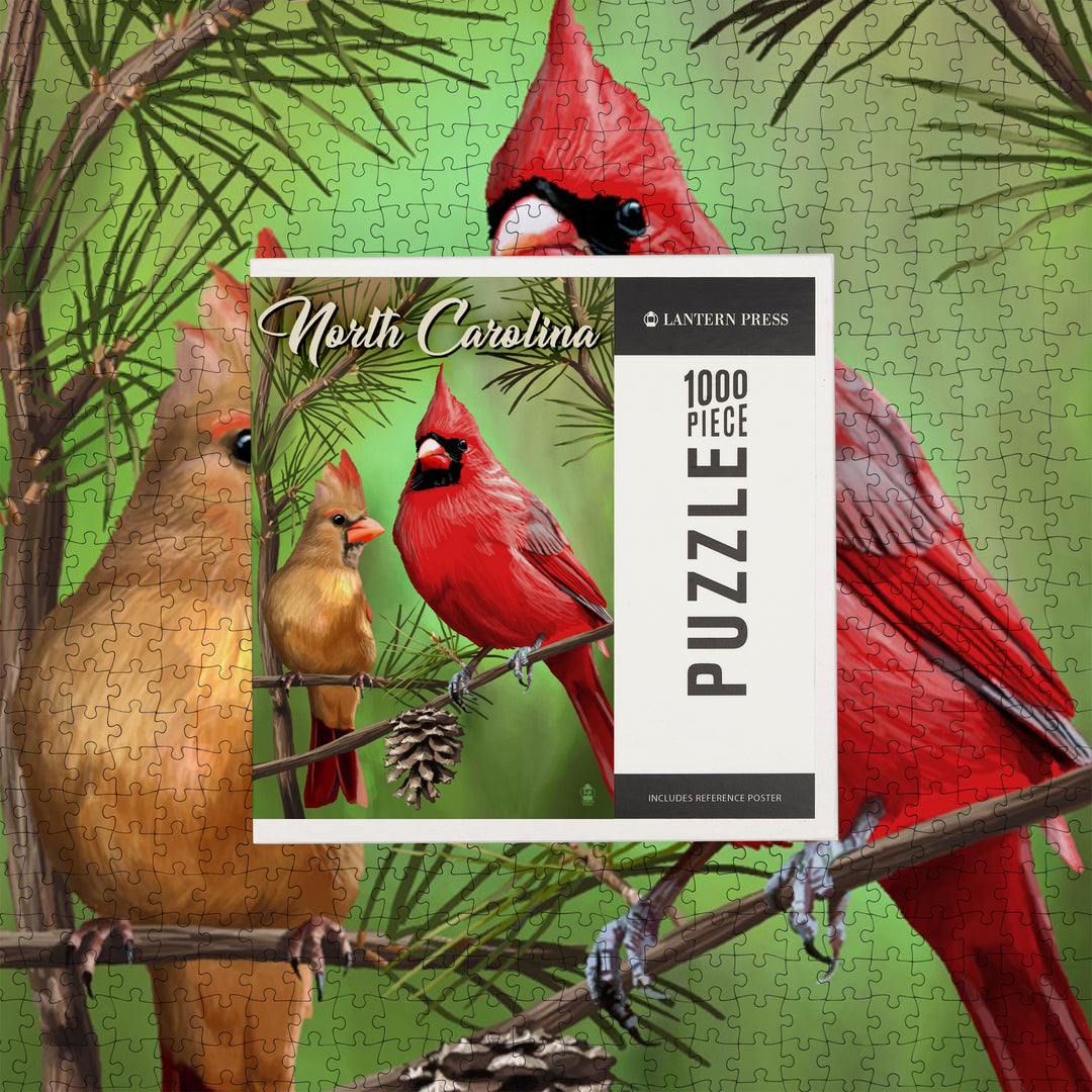 North Carolina, Cardinals, Summer, Jigsaw Puzzle