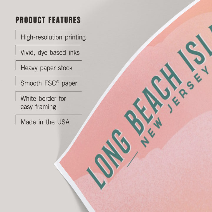 Long Beach Island, New Jersey, Lithograph, Hammock on Beach, Art & Giclee Prints