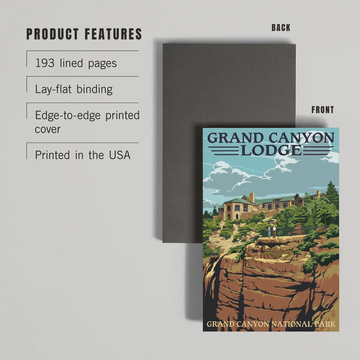 Lined 6x9 Journal, Grand Canyon National Park, Lodge View, Lay Flat, 193 Pages, FSC paper