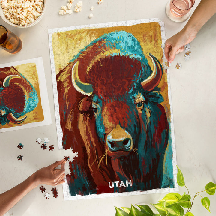 Utah, Vivid, Bison, 1000 Piece Jigsaw Puzzle