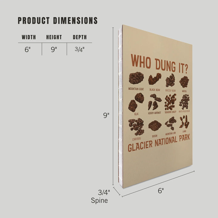 Lined 6x9 Journal, Glacier National Park, Montana, Poop, Lay Flat, 193 Pages, FSC paper