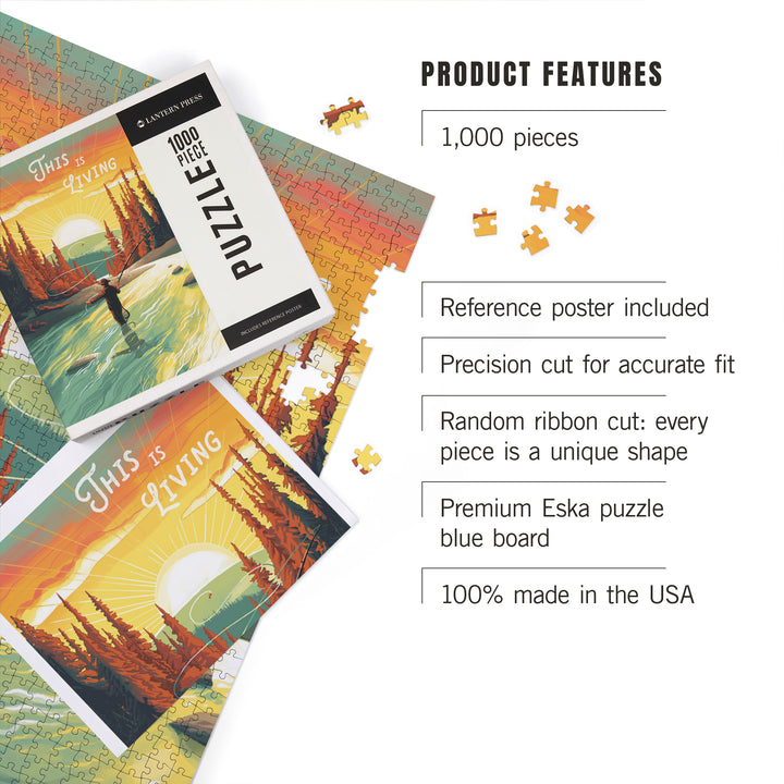 Outdoor Activity, Fishing,, WestCoast, No-Mountain, 1000 Piece Jigsaw Puzzle