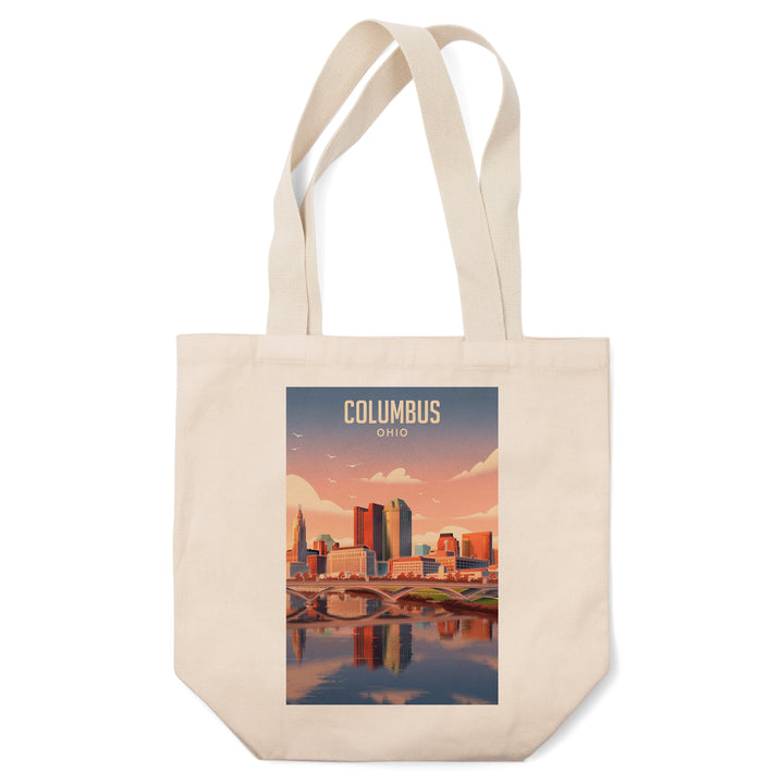 Columbus, Ohio, Lithograph City Series, Tote Bag