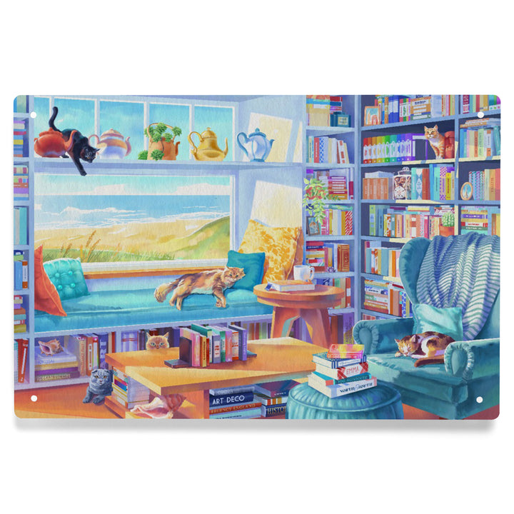 Literary Beach Cats, Metal Signs