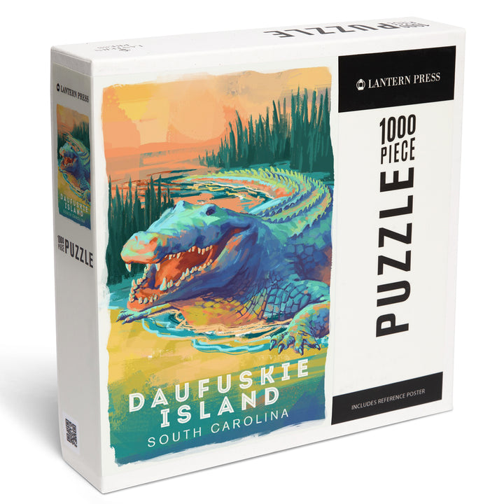 Daufuskie Island, South Carolina, Vivid Series, Crocodile, 1000 Piece Jigsaw Puzzle