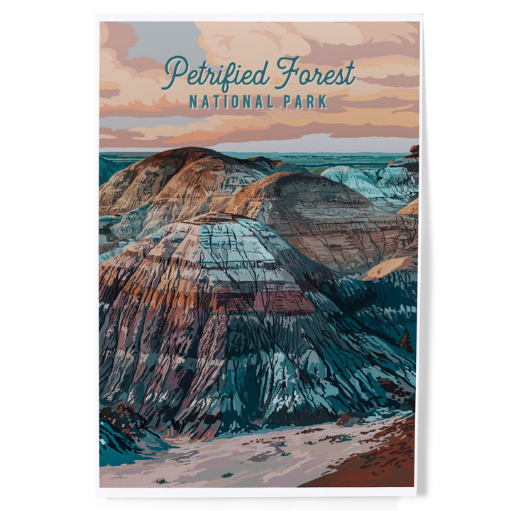 Petrified Forest National Park, Arizona, Painterly National Park Series, Art & Giclee Prints