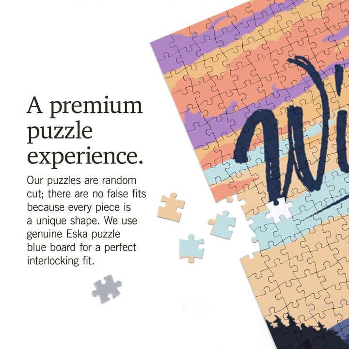 Wisconsin, Canoe and Lake Scene, 1000 Piece Jigsaw Puzzle