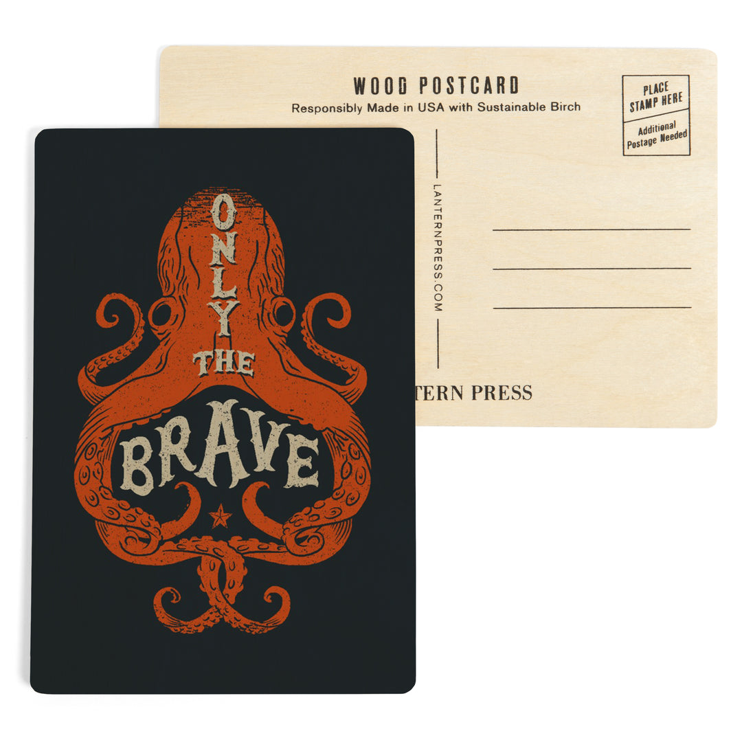 Sailor's Pride Collection, Octopus, Only The Brave, Wood Sign and Postcards