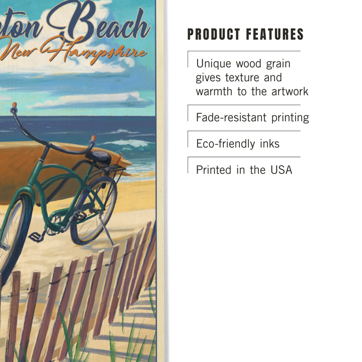 Hampton Beach, New Hampshire, Cruiser and, Wood Sign and Postcards