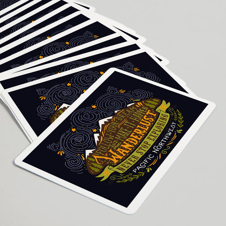 Playing Cards, Pacific Northwest, Wanderlust, Never Stop Exploring, 52 Card Deck with Jokers in Box, Unique Art