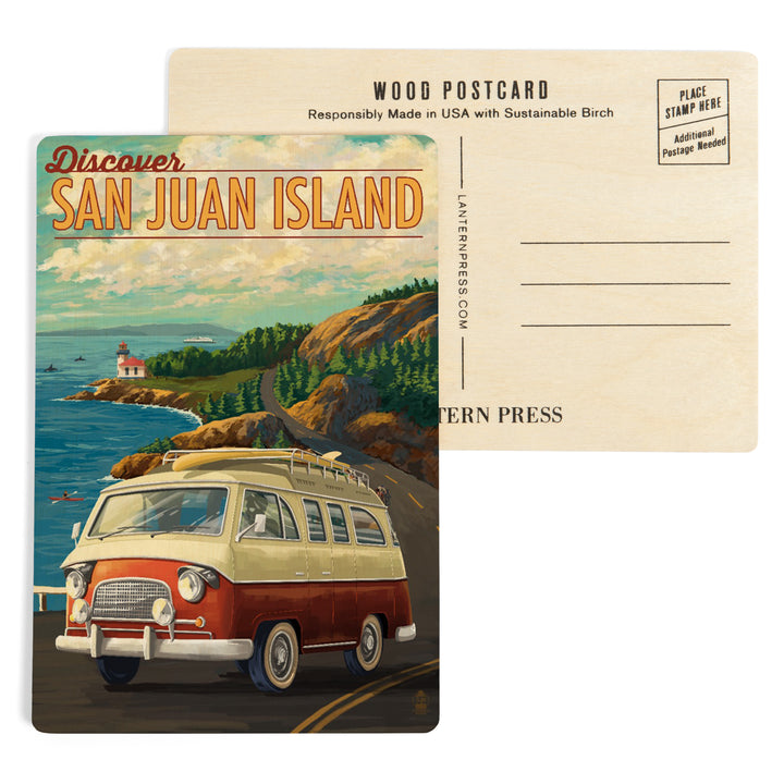 San Juan Island, Washington, Painterly, LP Camper, Wood Sign and Postcards