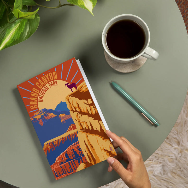 Lined 6x9 Journal, Grand Canyon National Park, Psychedelic, Lay Flat, 193 Pages, FSC paper
