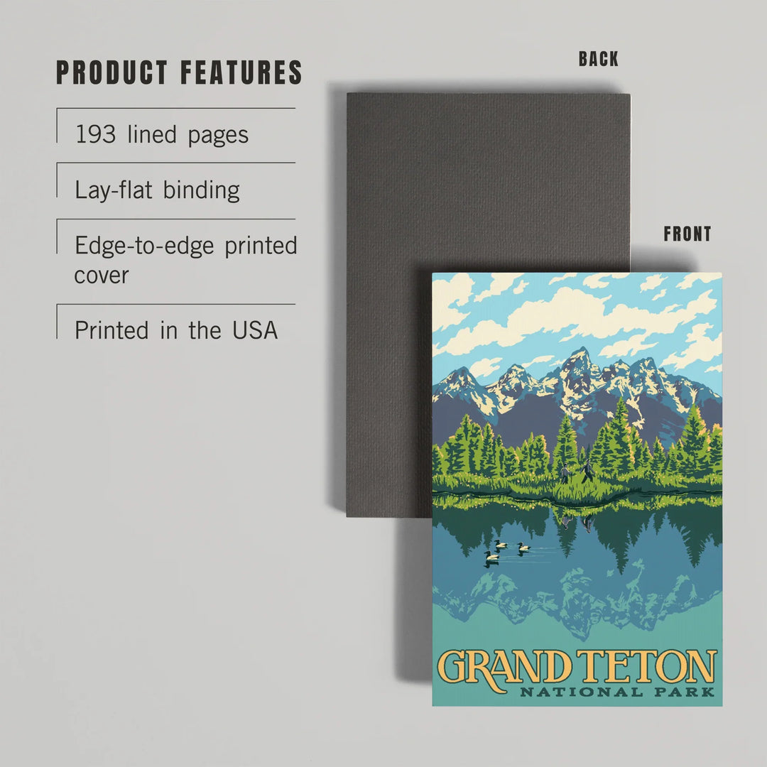 Lined 6x9 Journal, Grand Teton National Park, Wyoming, Explorer Series, Lay Flat, 193 Pages, FSC paper