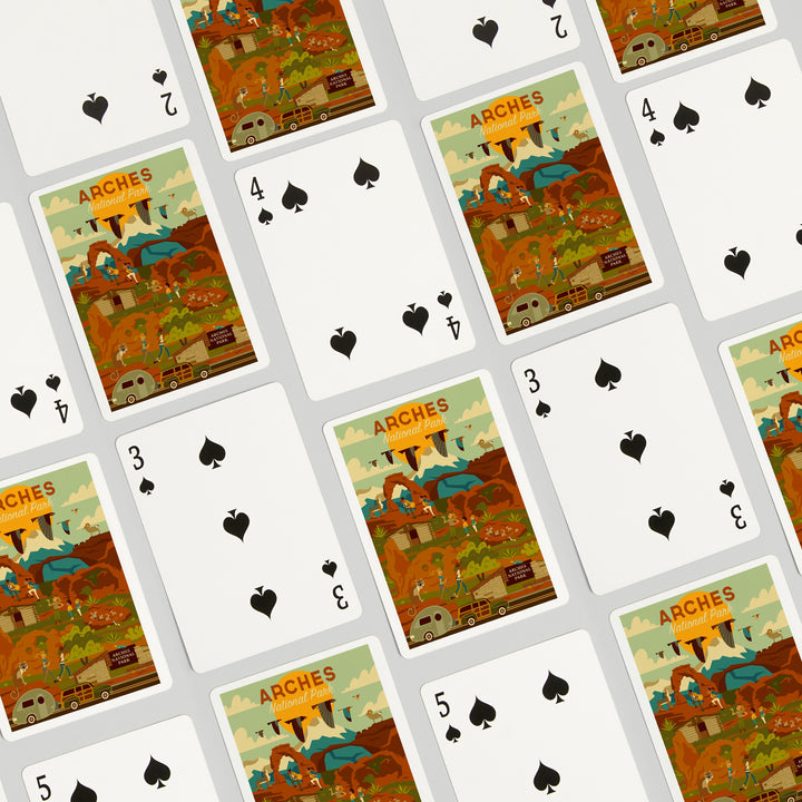 Playing Cards, Arches National Park, Utah, Geometric National Park Series, 52 Card Deck with Jokers in Box, Unique Art