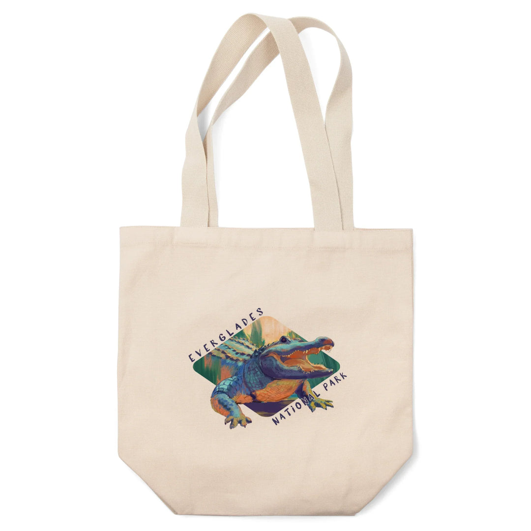 Everglades National Park, Florida, Alligator, Vivid,, Tote Bag