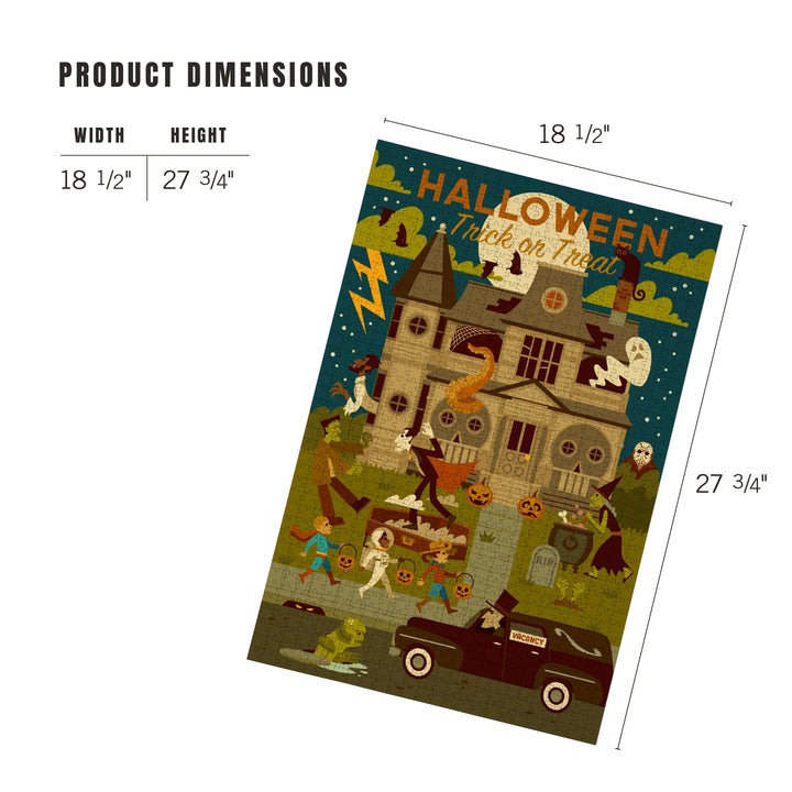 Halloween, Trick or Treat, Geometric, 1000 Piece Jigsaw Puzzle