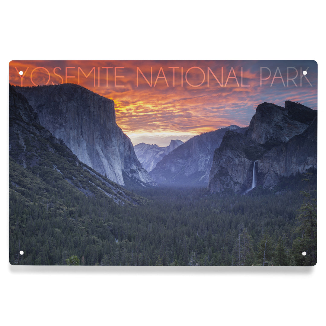 Yosemite National Park, California, Valley at Sunset, Metal Signs