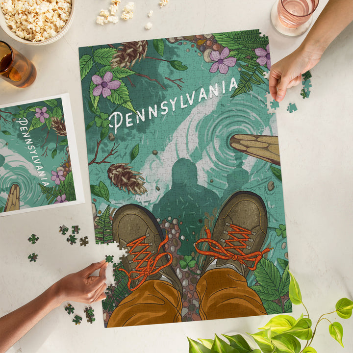 Pennsylvania, Embrace the Elements, Hiking, Jigsaw Puzzle