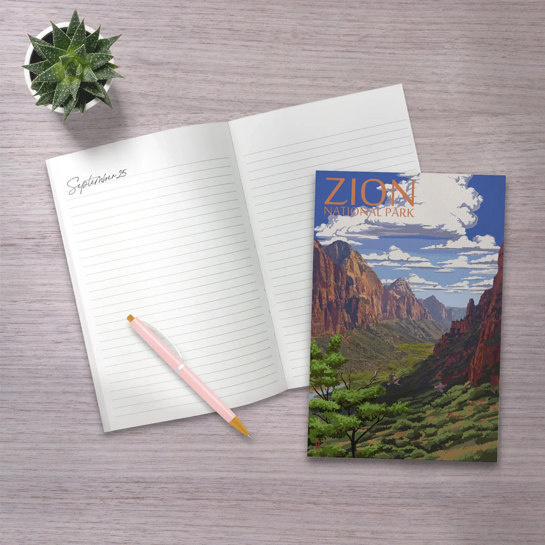 Lined 6x9 Journal, Zion National Park, Utah, Lay Flat, 193 Pages, FSC paper