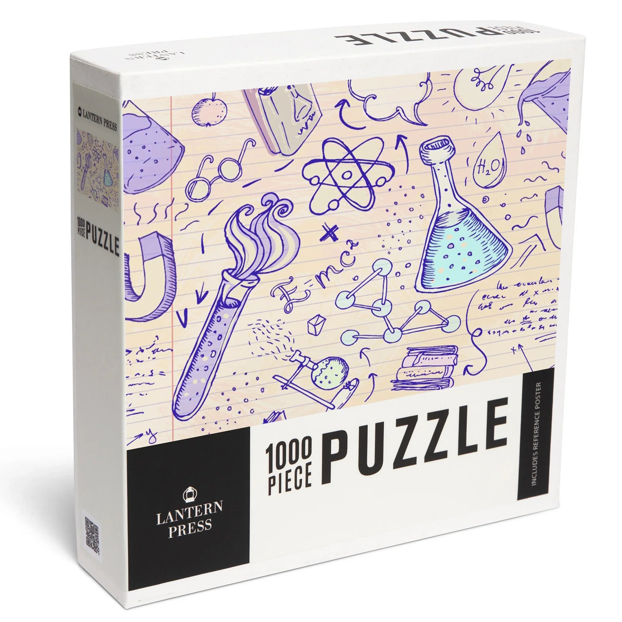 Science Pattern, Lined Paper, 1000 piece jigsaw puzzle – Lantern Press