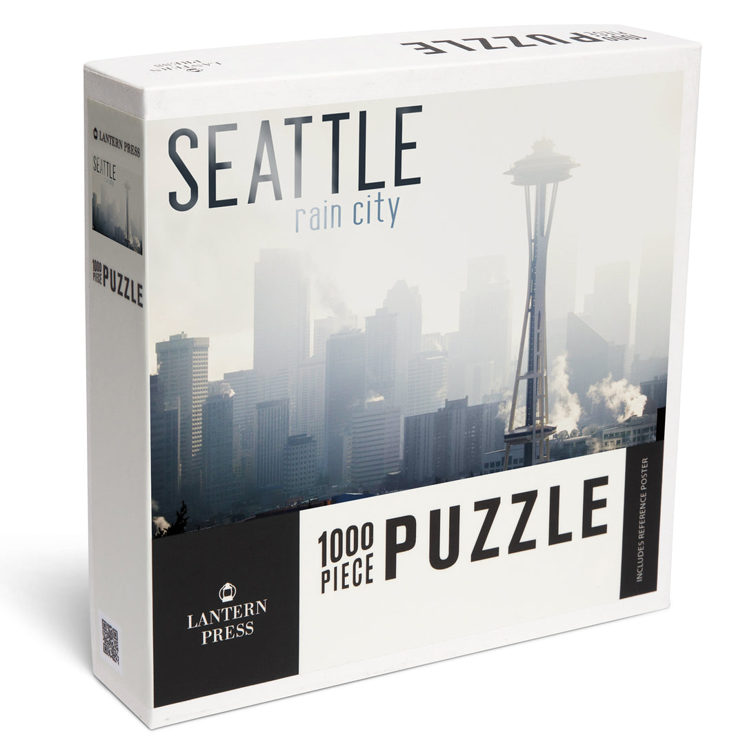 Seattle, Washington, Space Needle and Skyline Fog, 1000 Piece Jigsaw Puzzle
