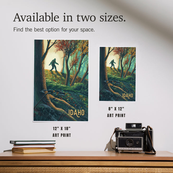 Idaho, Wanderer, Bigfoot in Forest, Art & Giclee Prints - Lantern Press