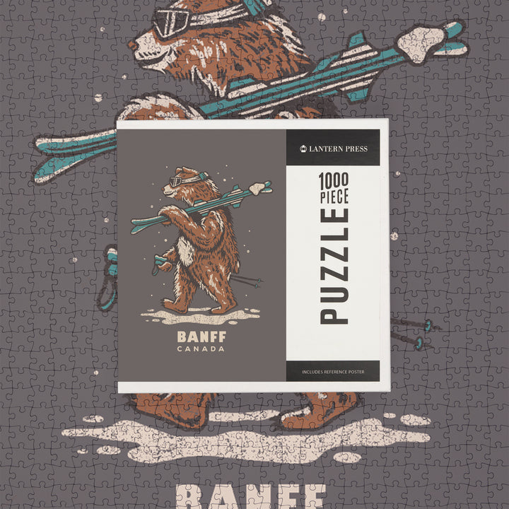 Banff, Canada, Ski Bear, Jigsaw Puzzle