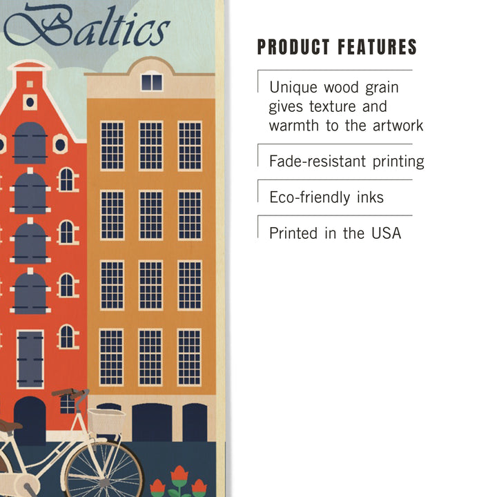 The Baltics, Bike, Wood Sign and Postcards