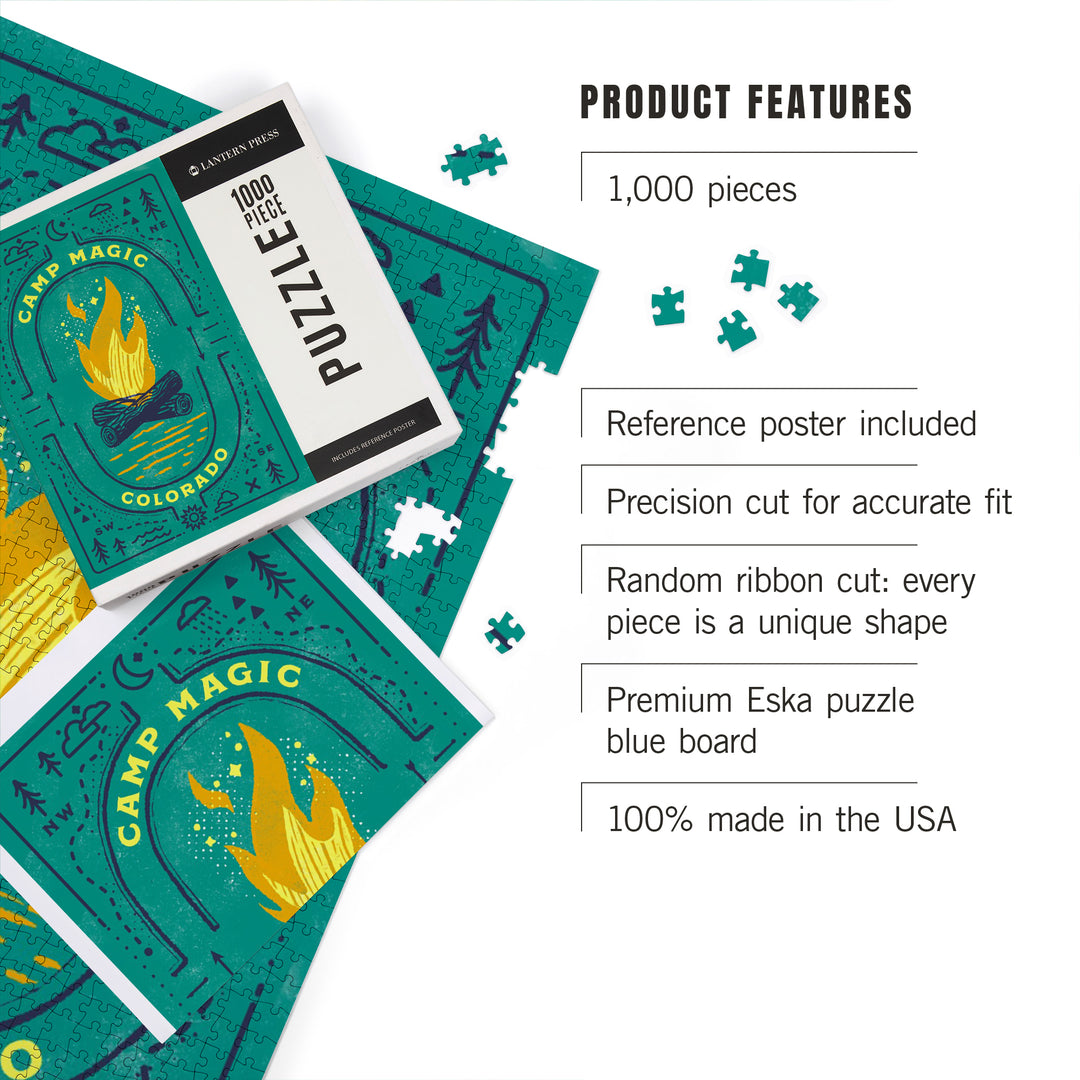 Colorado, Lake Life Series, Camp Magic, 1000 Piece Jigsaw Puzzle