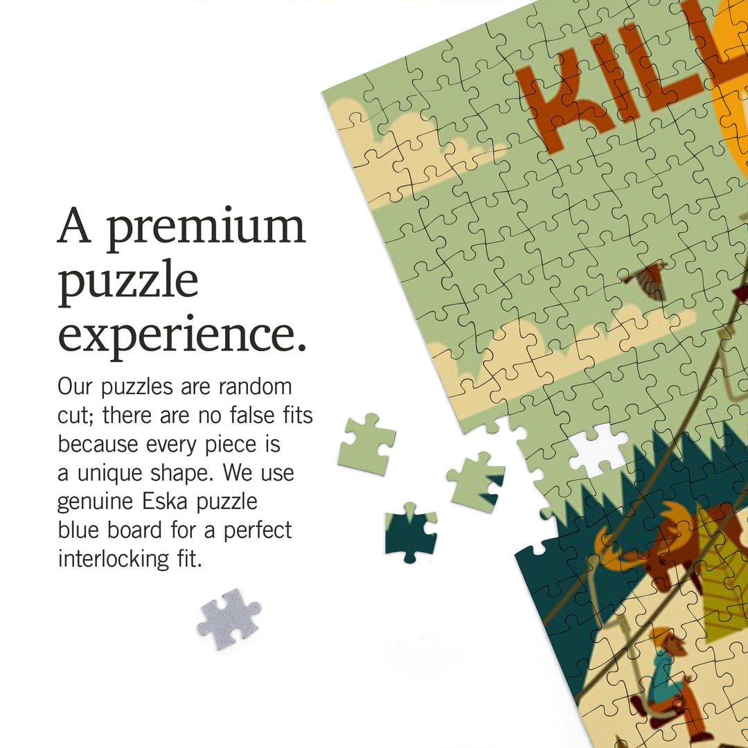 Killington, Vermont, Ski Resort, Geometric, 1000 Piece Jigsaw Puzzle