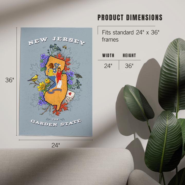 New Jersey, State Treasure Trove, State Series, Art & Giclee Prints