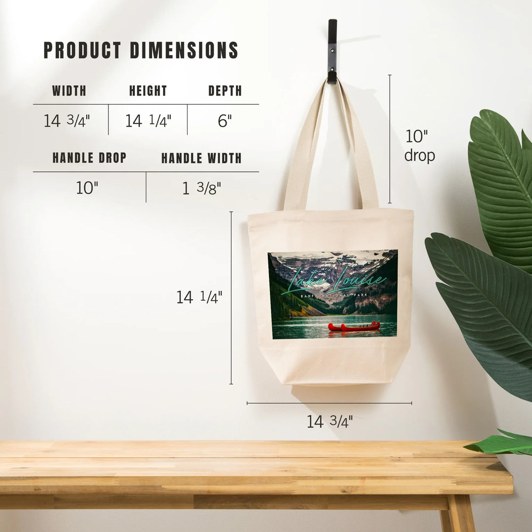 Banff National Park, Canada, Lake Louise, Big Type, Photography, Tote Bag