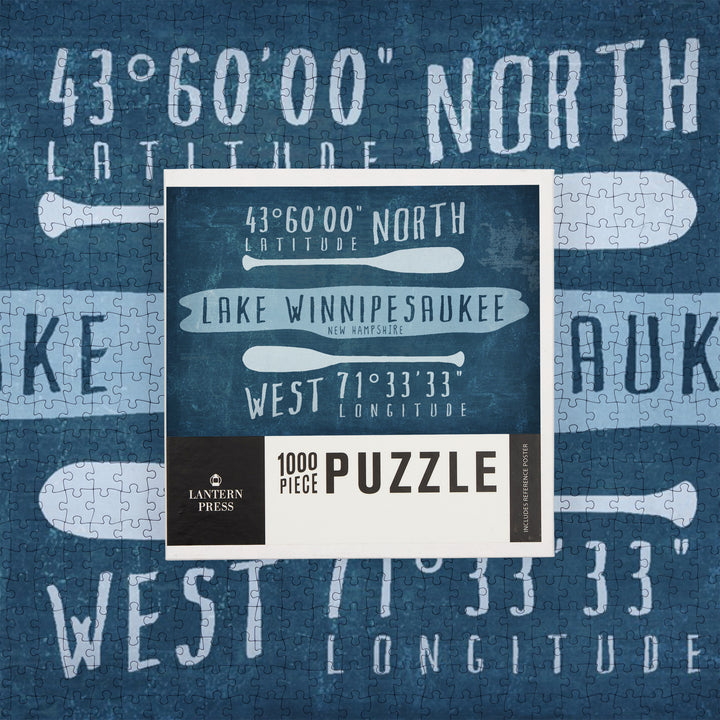 Lake Winnipesaukee, New Hampshire, Lake Essentials, Latitude and Longitude, Jigsaw Puzzle