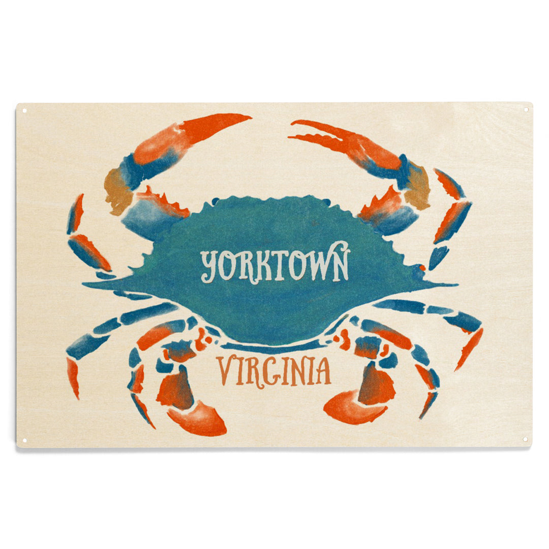 Yorktown, Virginia, Watercolor, Blue Crab, Wood Sign and Postcards