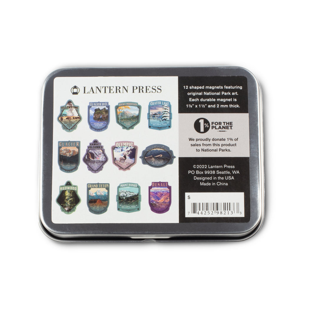 Lantern Press Protect Our National Parks Magnets Set of 12, Series 1 - West