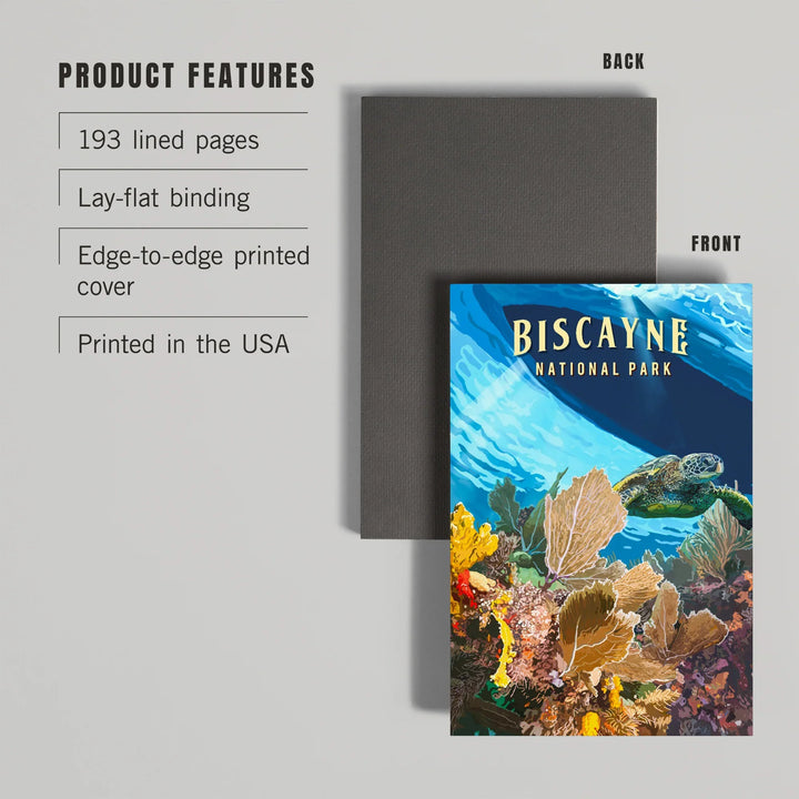 Lined 6x9 Journal, Biscayne National Park, Florida, Painterly National Park Series, Lay Flat, 193 Pages, FSC paper