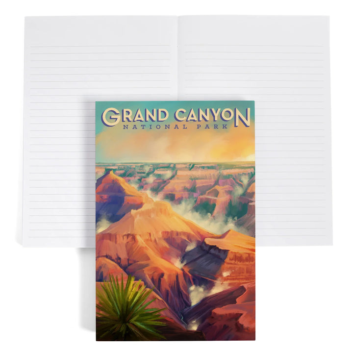 Lined 6x9 Journal, Grand Canyon National Park, Arizona, Oil Painting, Lay Flat, 193 Pages, FSC paper