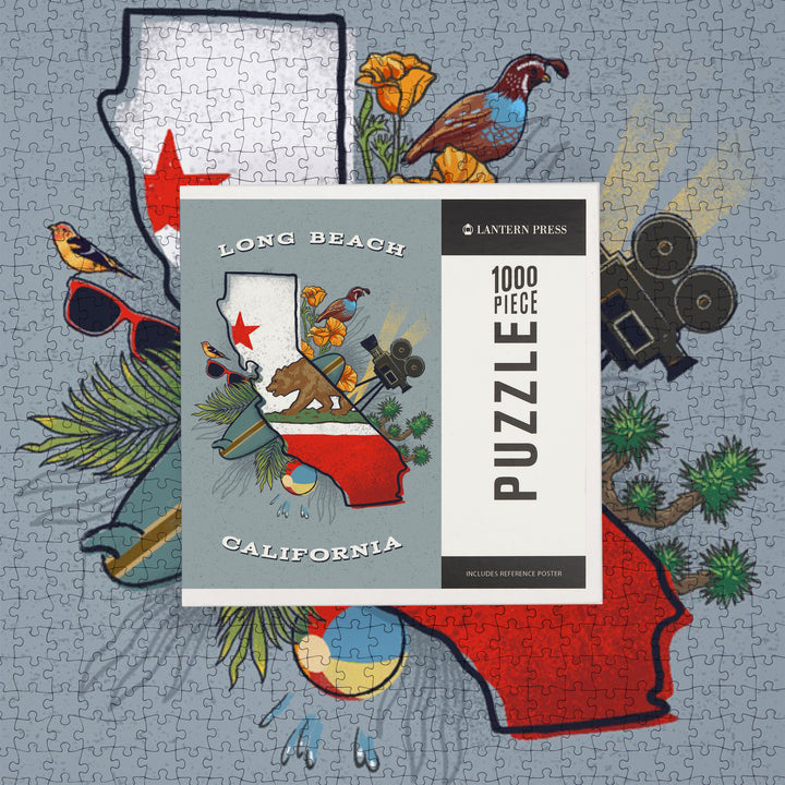 Long Beach, California, State Treasure Trove, State Series, 1000 Piece Jigsaw Puzzle