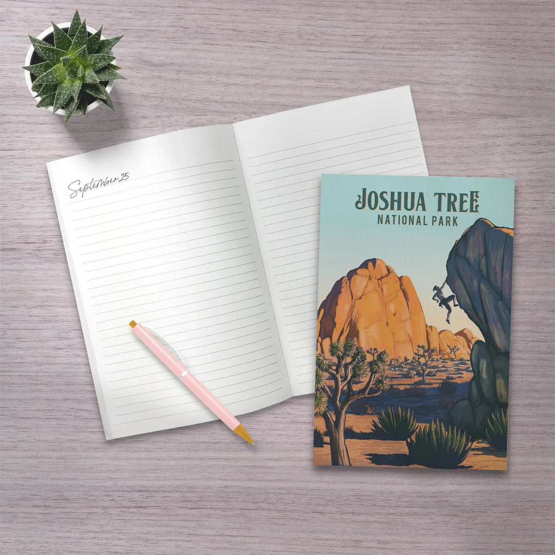 Lined 6x9 Journal, Joshua Tree National Park, California, Painterly National Park Series, Lay Flat, 193 Pages, FSC paper