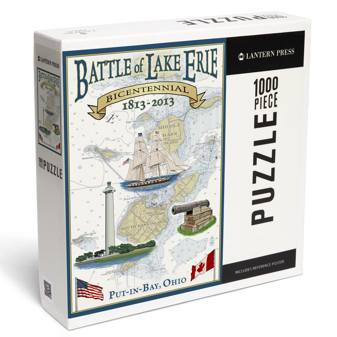 Put-In-Bay, Ohio, Battle of Lake Erie Nautical Chart, 1000 Piece Jigsaw Puzzle