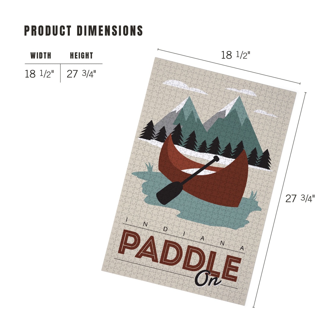 Indiana, Paddle On, Canoe, Jigsaw Puzzle