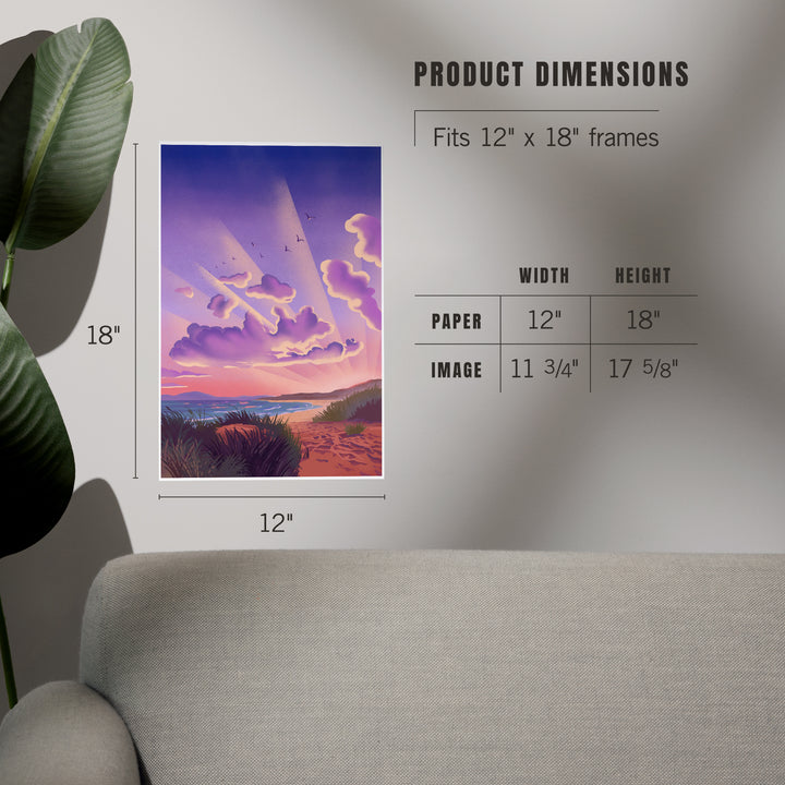 Coastal Series, Lithograph, New Shows Nightly, Beach Sunset, Art & Giclee Prints