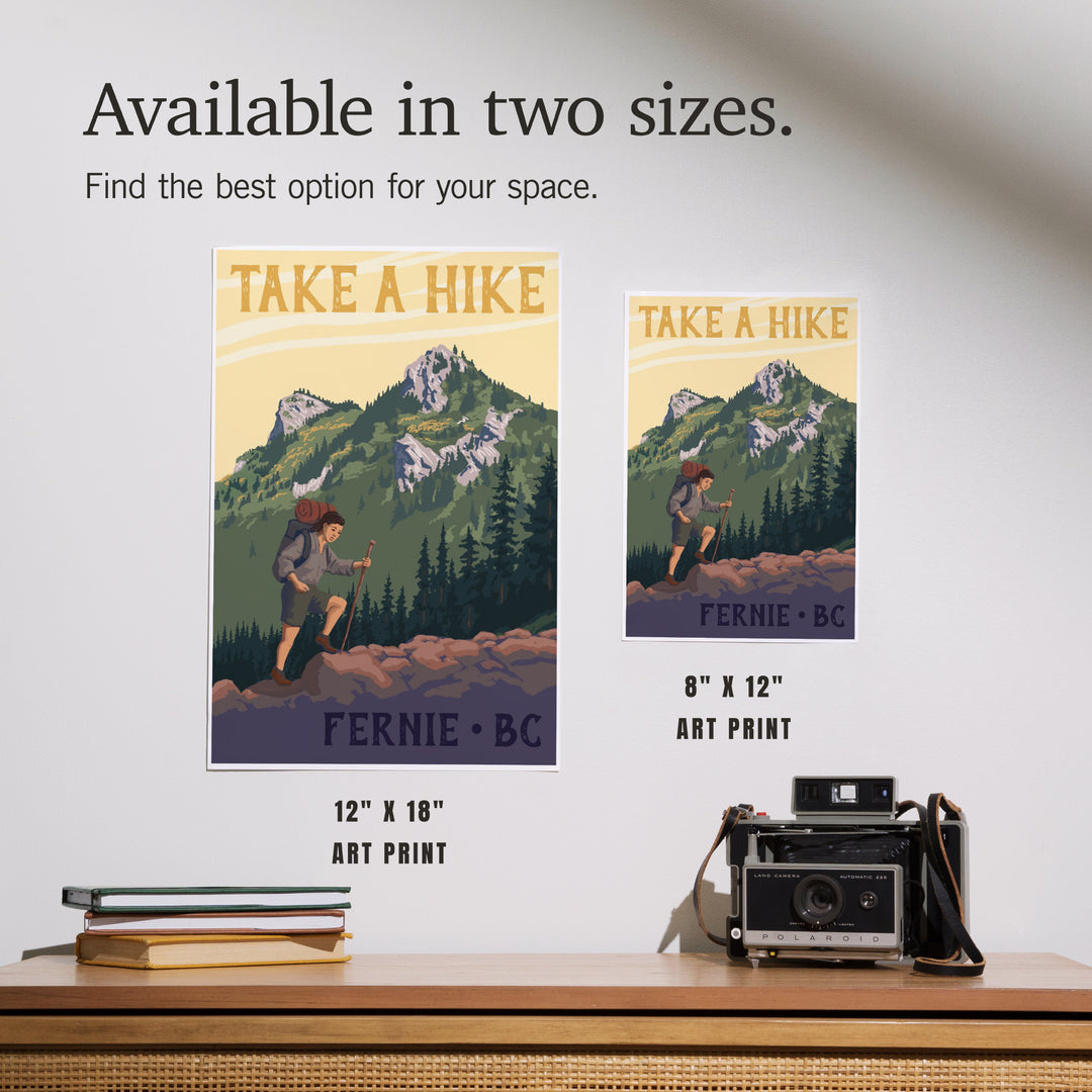 Fernie, British Columbia, Canada, Take a Hike, Art & Giclee Prints