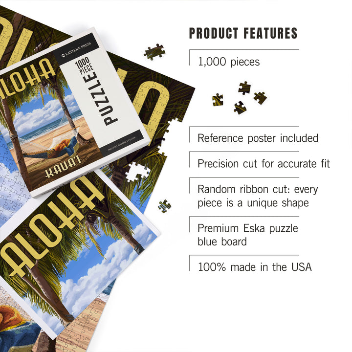 Kaua'i, Hawaii, Hammock Scene, Jigsaw Puzzle
