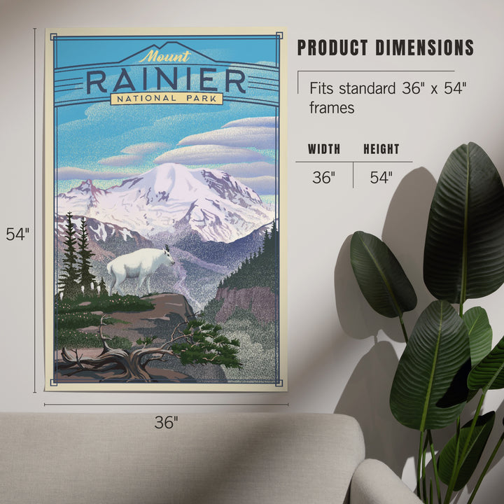 Mt. Rainier National Park, Lithograph National Park Series, Art & Giclee Prints
