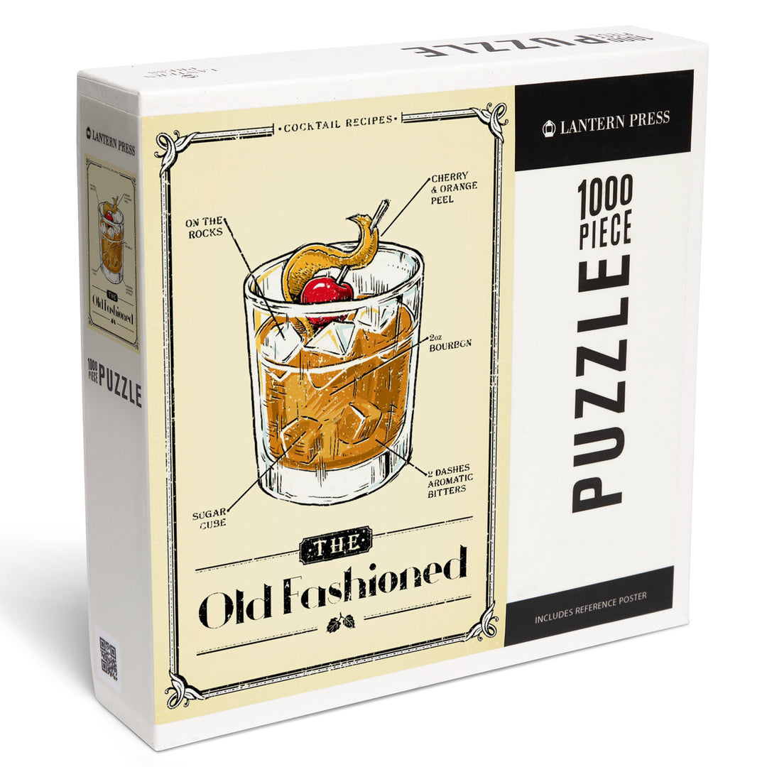 Prohibition, Cocktail Recipe, Old Fashioned, 1000 Piece Jigsaw Puzzle