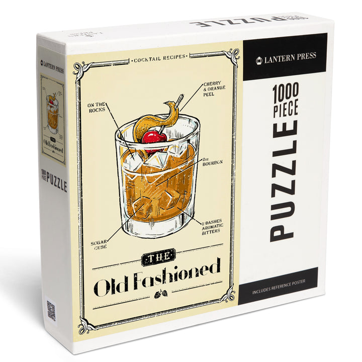 Prohibition, Cocktail Recipe, Old Fashioned, 1000 Piece Jigsaw Puzzle
