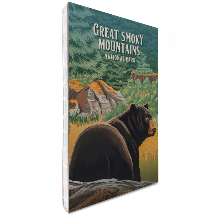 Lined 6x9 Journal, Great Smoky Mountains, North Carolina, Painterly National Park Series, Lay Flat, 193 Pages, FSC paper