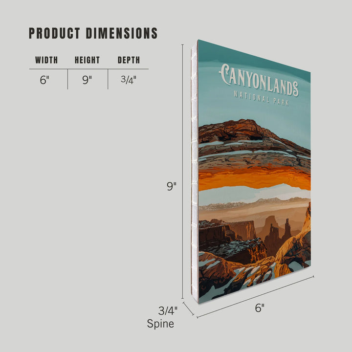 Lined 6x9 Journal, Canyonlands National Park, Utah, Painterly National Park Series, Lay Flat, 193 Pages, FSC paper