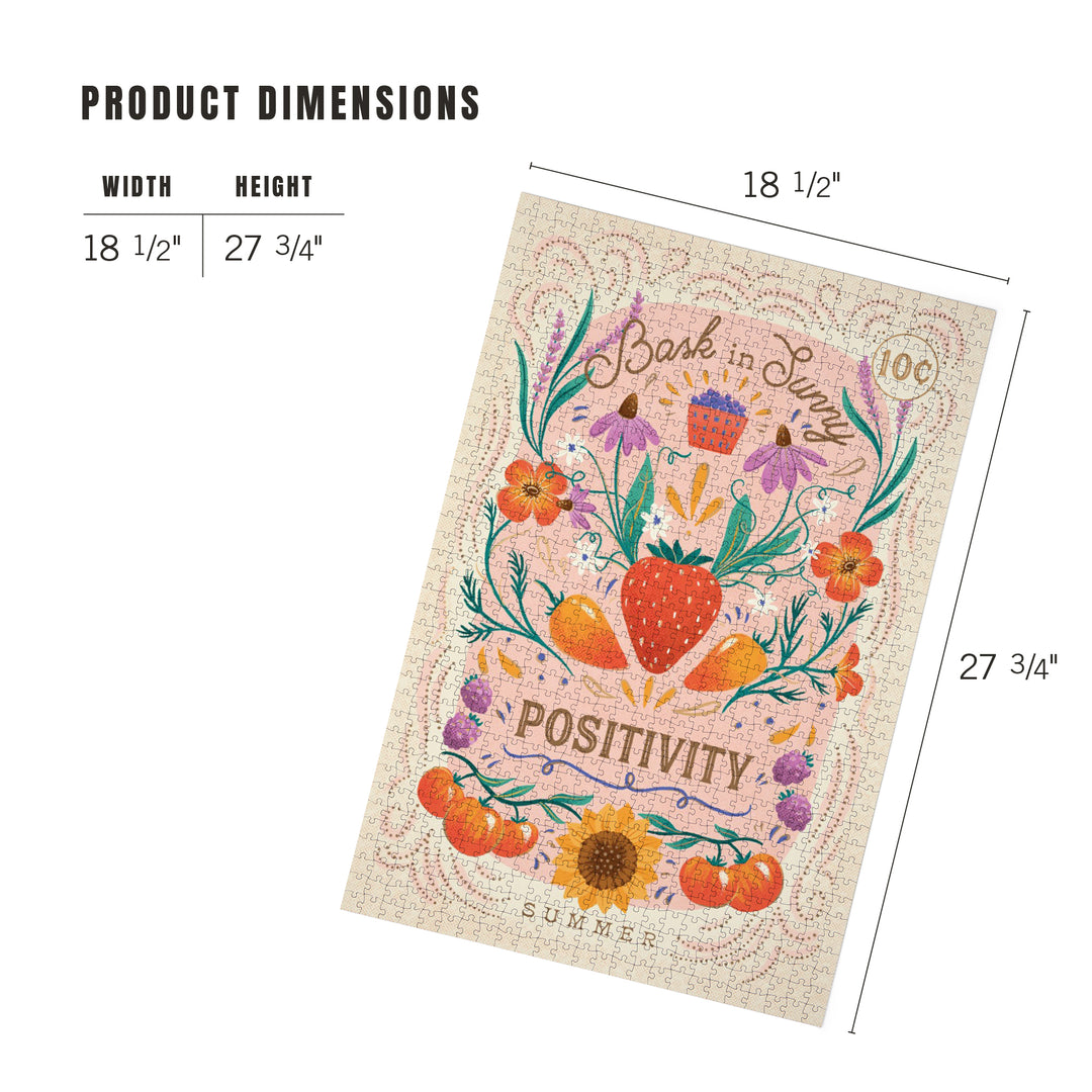 Bask in Positivity, Summer, 1000 Piece Jigsaw Puzzle